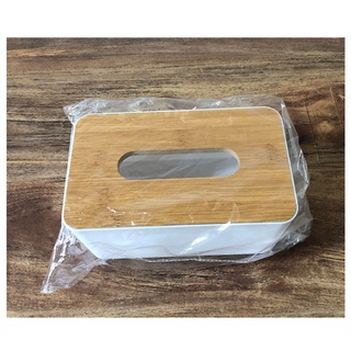 【Ready Stock】☬♤▨【COD】Wood Cover Plastic Tissue Box Holder Kitchen Storage Box Office Home Organizer (5)
