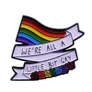 Harry Styles inspired badge Rainbow Ribbon brooch pin (1)