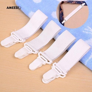 COD!!!Ameesi 4Pcs/Set Bed Sheet Mattress Blankets Elastic Grippers Fasteners Clip Holder (2)