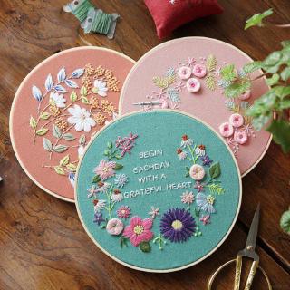 Beginner Embroidery Needlework Cross Stitch Kit Handmade Sewing Wall Art Flowers (1)