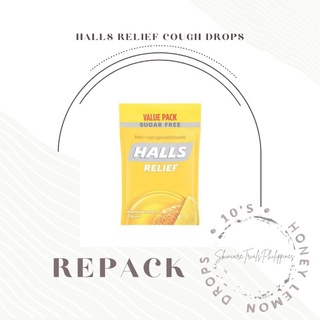 [TINGI] HALLS Honey Lemon Sugar-free Cough drops 10's