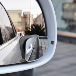 2 Auto 360 Adjustable Fixable Convex Mirror Car Vehicle Blind Spot RearView