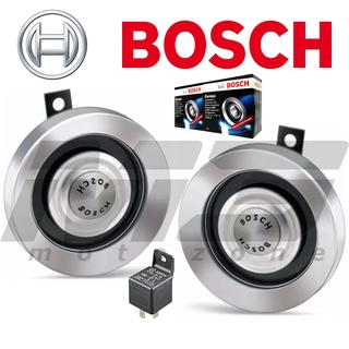Bosch Europa Silver 12V Horn Set With Free Bosch Relay