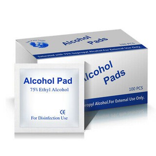 Alcohol Swab Pads 100 pcs 75% Ethyl Alcohol (max 12 boxs per order)