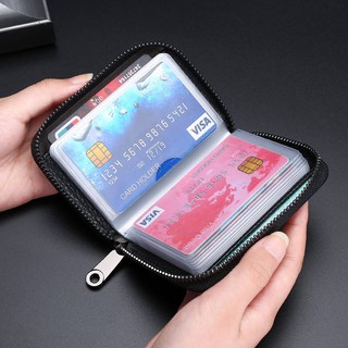 men's wallet Anti-demagnetization anti-theft swipe card bag male genuine leather ID card holder credit card bank card holder card bag small multi-card slot