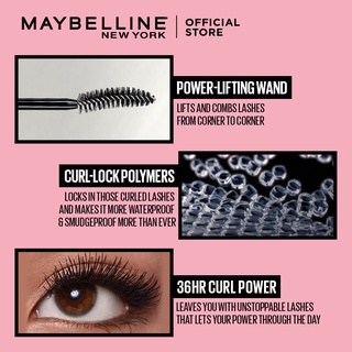 Maybelline Hypercurl Mascara Waterproof 9.2 mL - Black Curling Smudge-proof Long Lasting Eye Make Up (4)