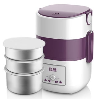 Electric Lunch Box,Plug&Warranty /Three-Layer Electric Lunch Box Heating Rice Machine Plug-in Electric Cooking Insulated Lunch Box Cooker Stainless Steel Liner