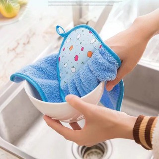 Dish Bathroom Drying Towel Washcloth Hanging Kitchen Soft Hand Towels (2)