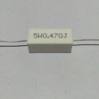 10pcs 5w 0.47 ohms ceramic wire wound resistor