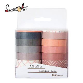 SeamiArt 10 Rolls Set Sweet Dream Washi Tape Masking Tape For DIY Decoration Stationary School Office Supplies