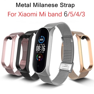 Mi Band 4 3 Wrist Strap Metal Screwless Stainless Steel For Xiaomi miband 6 5 NFC Strap Bracelet