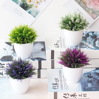 artificial plants with pot Artificial Bonsai fake plant with vase Grass Miniascape artificial Flowers ornamental plants home decor