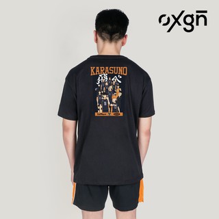 OXGN Haikyu!! Karasuno Easy Fit Graphic T-Shirt For Men (Black)