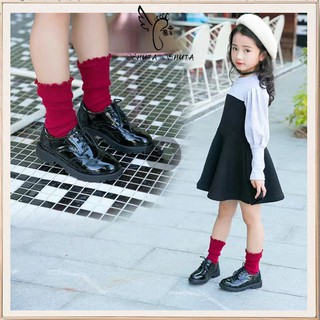 kids black shoes #233 school shoes for boy (1)