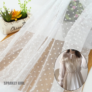 100cm*160cm Hight Quality Mesh Fabric Dot Hollow Lace Soft Organza Fabric Tulle Fabric Printed Wedding Cloth for DIY Sewing Dress and Girl Tulle Skirt