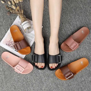 Summer new style women's one-word casual slippers thin-soled household women's shoes (2)