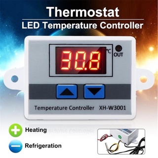 220V Digital LED Temperature Controller XH-W3001 10A Thermostat Control Switch For Incubator