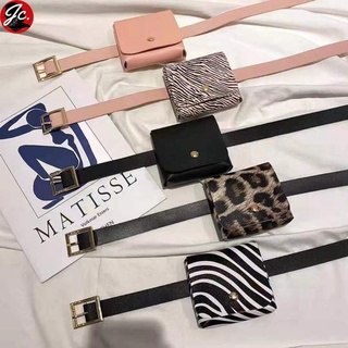 JC Fashion trend leopard print small waist bag