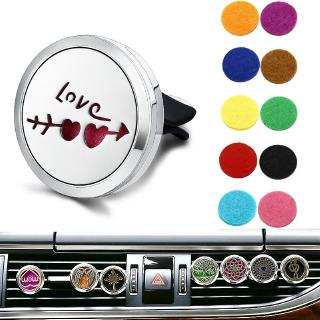Tree Stainless Steel Aromatherapy Locket Car Diffuser Essential Oil Car Vent Clip Air Freshener Purifier 005
