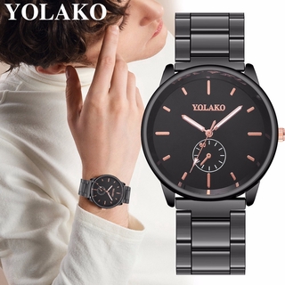 Men Luxury Stainless Steel Ultra Thin Quartz Wrist Watch