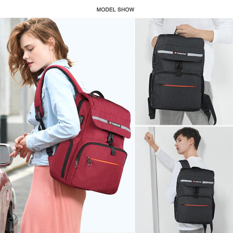 Tigernu 2020 Light Weight Laptop Backpack Women Anti-theft Zipper Reflective USB Charge School bag (2)