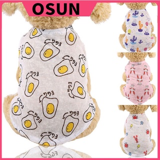 [OSUN]Lovely Dog Clothes Summer Pet Vest Breathable French Bulldog Clothes Cool Clothes for Dogs Kitten Puppy Vests