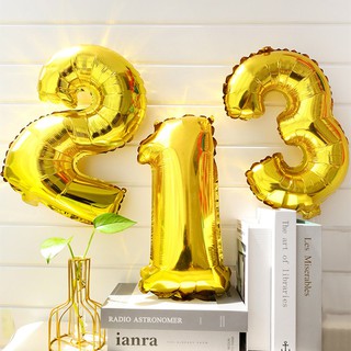 16inches Number Foil Balloons balloon gold only party needs Figures decorations balloons set