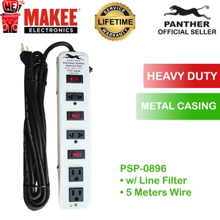 Panther PSP-0896 Individual Switch Extension Cord 4 Gang and 5 Meter Wire w/ Voltage Surge Protector