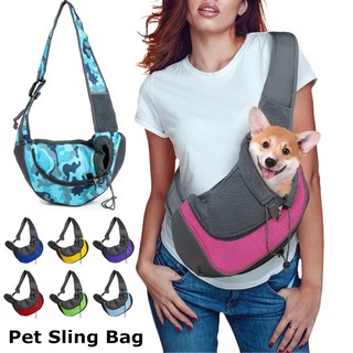 Pet Puppy Carrier S/L Outdoor Travel Dog Shoulder Bag Mesh Oxford Single Comfort Sling Handbag Tote