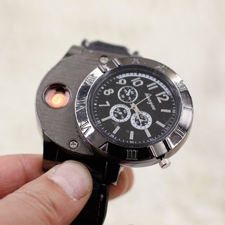 Electronic Ignition Lighter USB Watch Lighter with USB Cable Flameless Rechargeable Windproof