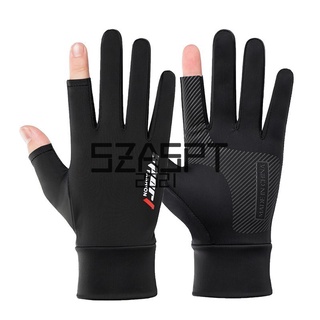 【COD&Ready Stock] Unisex Outdoor Cycling Hot Motorcycle Racing Gloves Breathable Ice Silk Non-Slip Thin Anti-UV Outdoor Sports Riding Protective Gloves Touch Screen Gloves