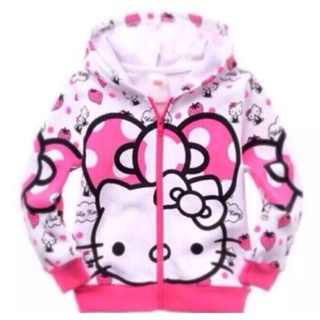 Hello kitty hoodie jacket with zipper 4-9yrs sweater for baby boy Korean kids jacket for girls