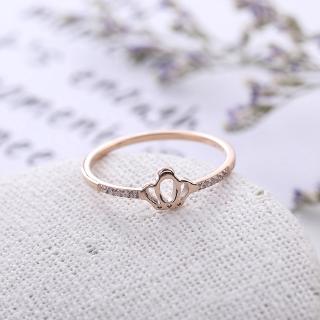 Crown Elegant Ring Women's Fashion Rose Gold Ring Couple Ring Stainless Jewelry Accessories