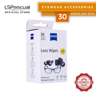 Zeiss 30 Disposable Lens Wipes Alcohol Free Formula