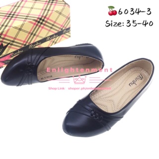 School shoes 6034-3 Women's fashion Black shoes Flats shoes