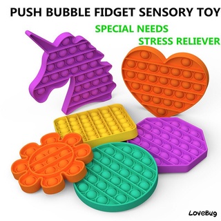 Push Pop It Figet Toy Unicorn Bubble Sensory Stress Relief Figet Toy Last One Lost Game Figet-LB