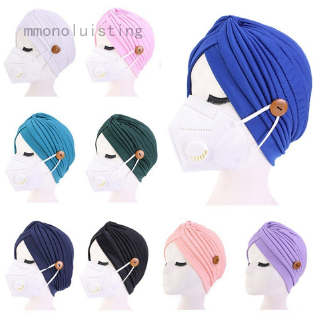 Sports Headscarf With Anti-Tightening Holder Nurse Indian Cap Yoga Exercise Daily (Only Hat)
