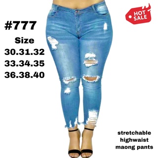 High waist maong pants for women Big size (#1)
