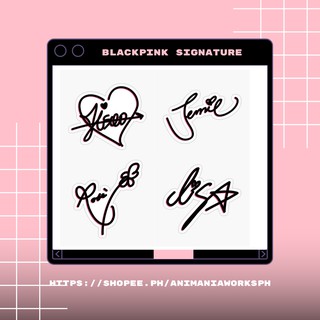 『KPOP Sticker』BLACKPINK in your area Signature KPOP Coated Laminated Sticker ( MIN OF 3 PER ORDER )