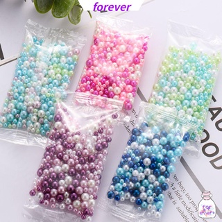 FOREVER 500pcs/bag Loose Beads Imitation Pearl Beads Crafts No Hole UV Resin Handmade DIY New Necklace Art Scrapbook Filler Jewelry Making/Multicolor