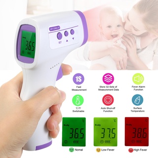 Docooler Digital Thermometer Non-Contact Forehead LCD Display Infrared Thermometer with Fever Alarm (1)