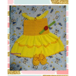 Princess Belle Crochet Baby Costume (Beauty and the Beast) (1)
