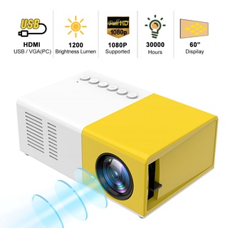 LCD Projector LED Mini Projector 1200 Lumens Full HD USB Audio Portable Projector Home Media Video