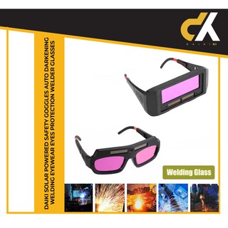 Daiki Solar Powered Safety Goggles Auto Darkening Welding Eyewear Eyes Protection Welder Glasses