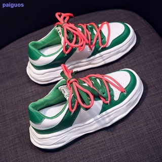 2021 new daddy shoes autumn sports casual shoes women s board shoes ins tide net red single shoes green dissoing shoes