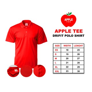 Apple Tee Drifit Polo Shirt Unisex (RED)