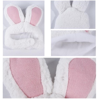 Funny Pet Dog Cat Cap Costume Warm Rabbit Hat New Year Party Christmas Cosplay Accessories Photo (6)