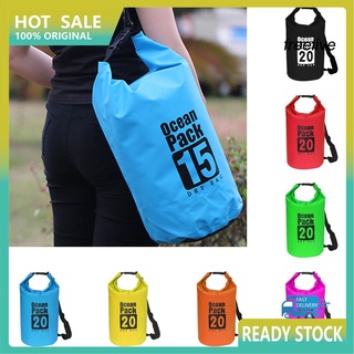 ★FHS★5/10/15/20/30L Outdoor Lightweight Swimming Waterproof Camping Rafting Dry Bag
