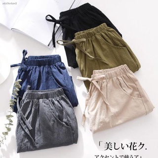 ❦✱◎Japanese Basic Shorts Cotton Linen Shorts Dolphin Shorts with Pockets