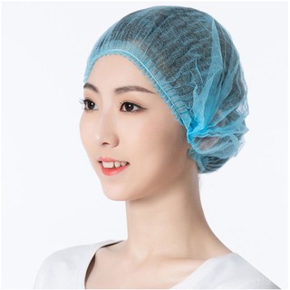 [KX]100 Pieces Surgical Cap Non Woven Disposable Hairnet Head Covers Net Bouffant Cap Nets Beauty Salon Spa Head Cover Hats Hygiene